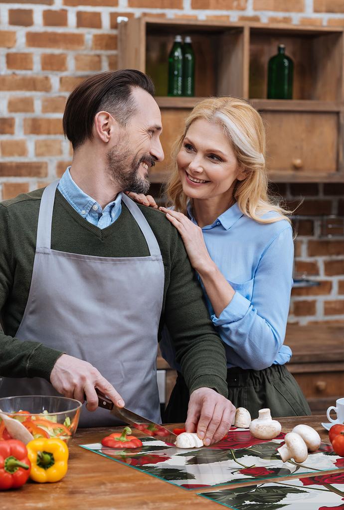 SZKLANA PŁYTA OCHRONNA NA KUCHENKĘ 70x52 RÓŻE