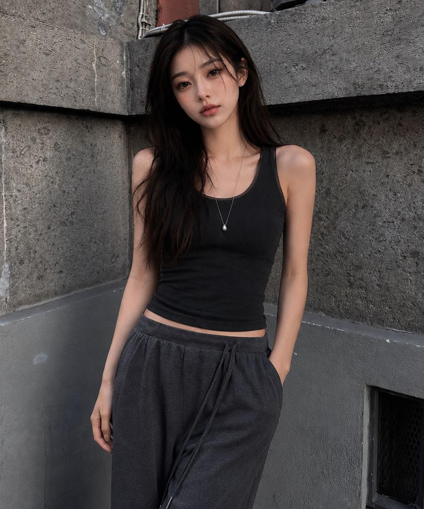GENERALIDEA Sheer Layered Sleeveless [Black] / Gf2Lts534