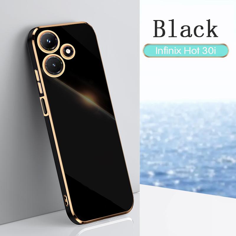 

Для Infinix Hot 30i Чехол Защитный гальванический противоударный чехол Infinix Hot 30i Чехол Силиконовый Мягкий ТПУ