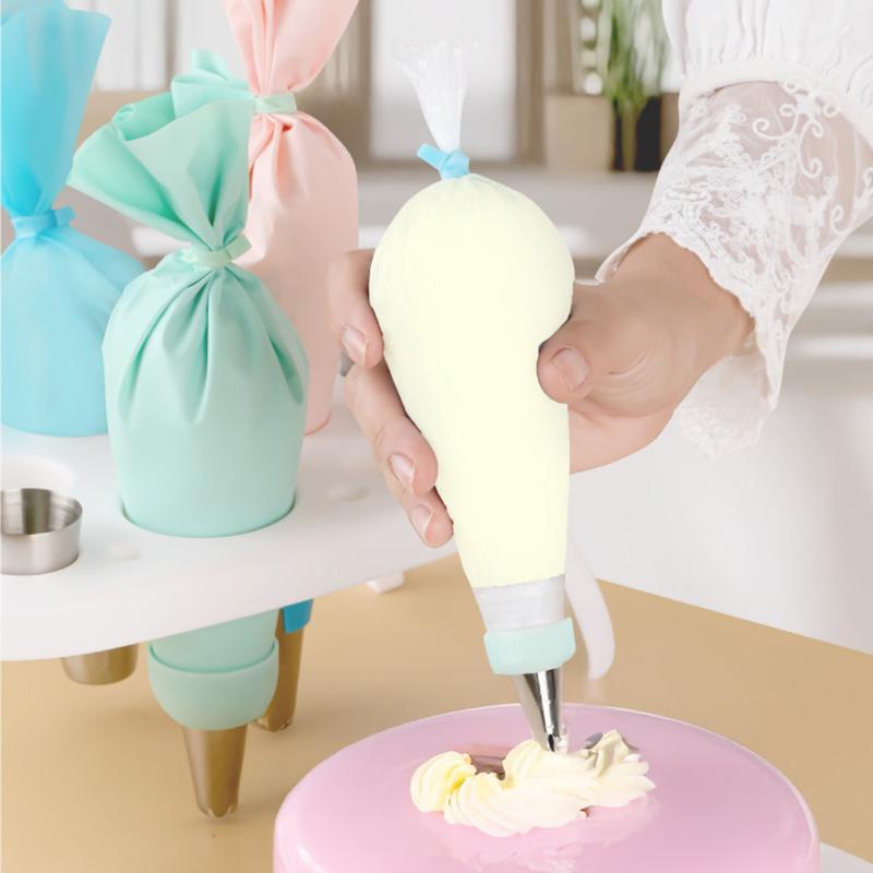 Foldable Pastry Bag Stand Cake Decorating Tools Icing Piping Bag Holder Fondant Cream Bag Storage Rack Kitchen Accessories