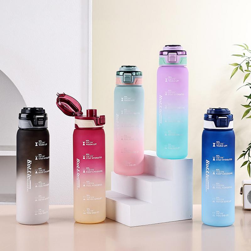Leakproof Motivational Water Bottle 35 Oz Inspirational Drinking Bottles Easy To Carry Wide Mouth Spillproof Drinking Bottle