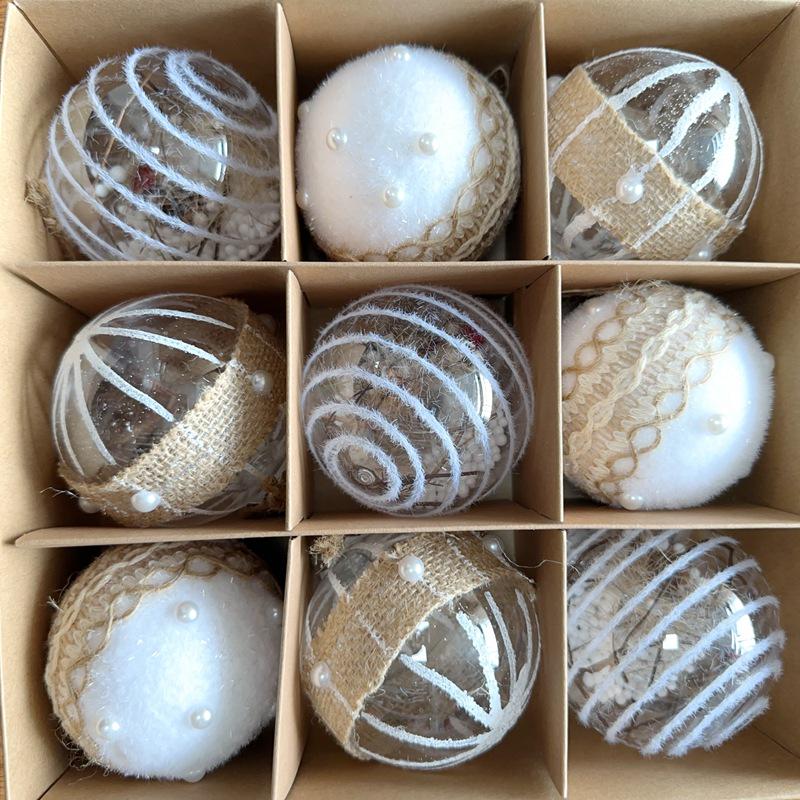 Christmas Tree Ornaments: Holiday Party Decor Ball Set with Gift Box