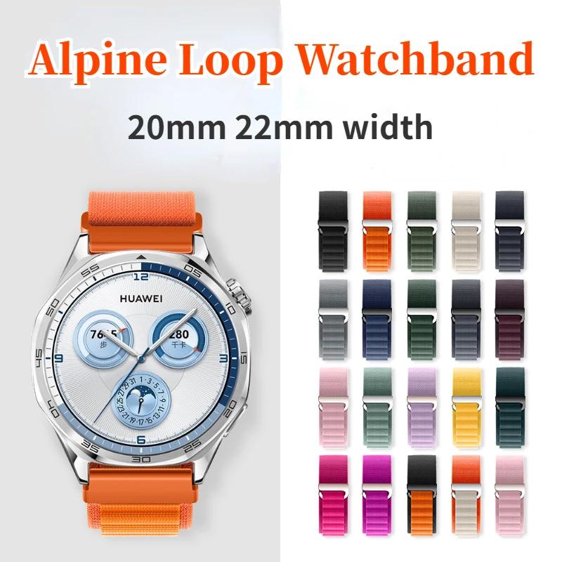 22mm 20mm Nylon Alpine Loop Armband für Huawei Watch GT5 Pro GT5 GT4 GT3 GT2 46mm Armband Handgelenkband Huawei Watch 4/3 Zubehör