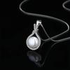 Ladies' Artificial Pearl Pendant Necklace Collarbone Chain, Embellished with Synthetic Zircon, Elegant Jewelry, Birthday Gift