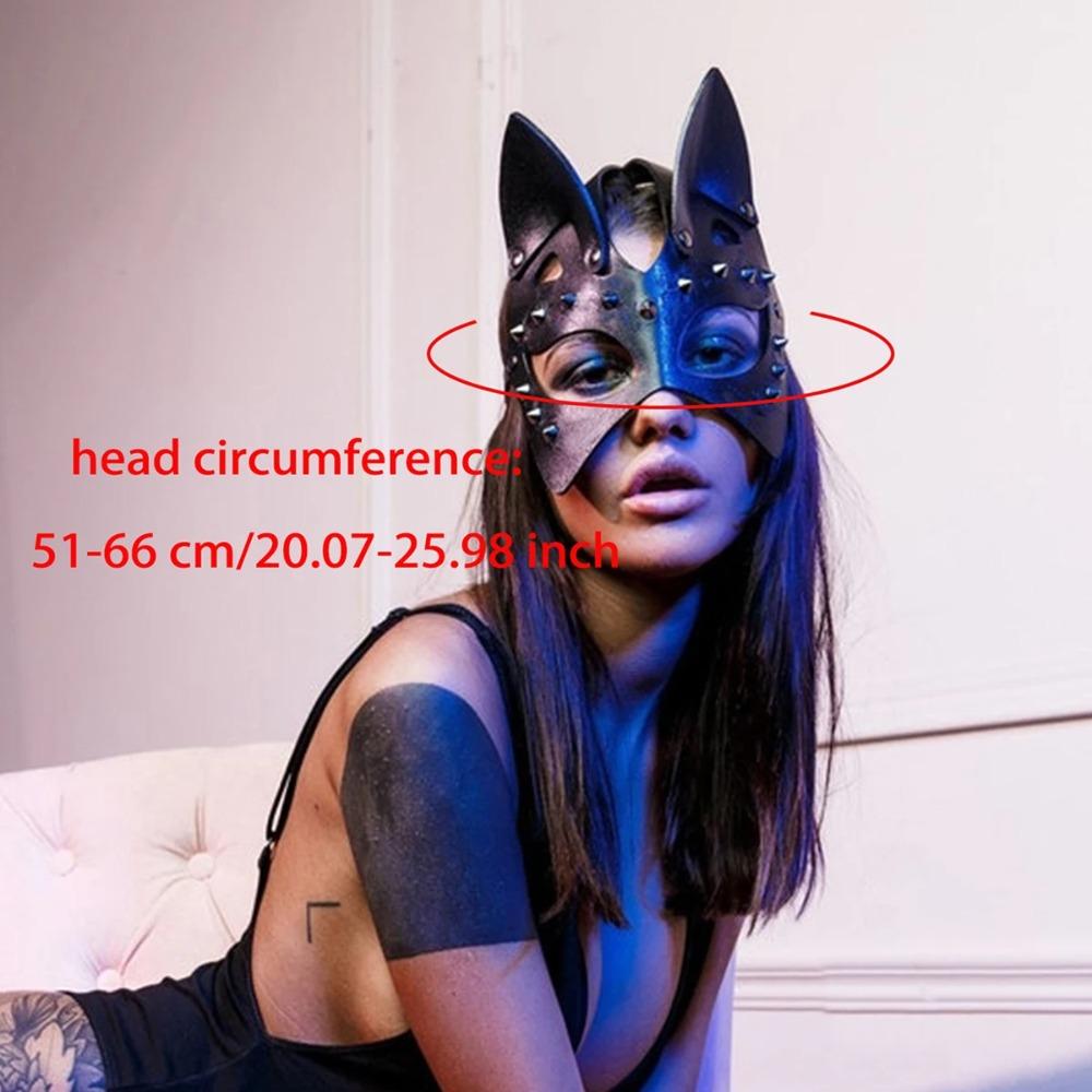 Women's Leather Mask, Harness Costume, Harness, Leather Mask, Face Costume, Handcrafted, Valentine's Day Gift for Him