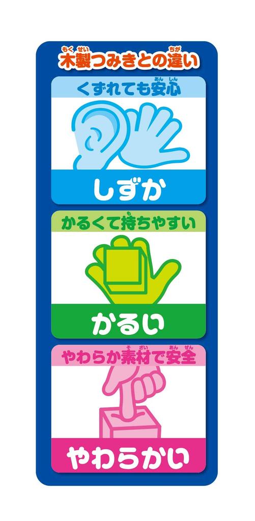 Anpanman Tiché, lehké a měkké bezpečnostní stavební kostky