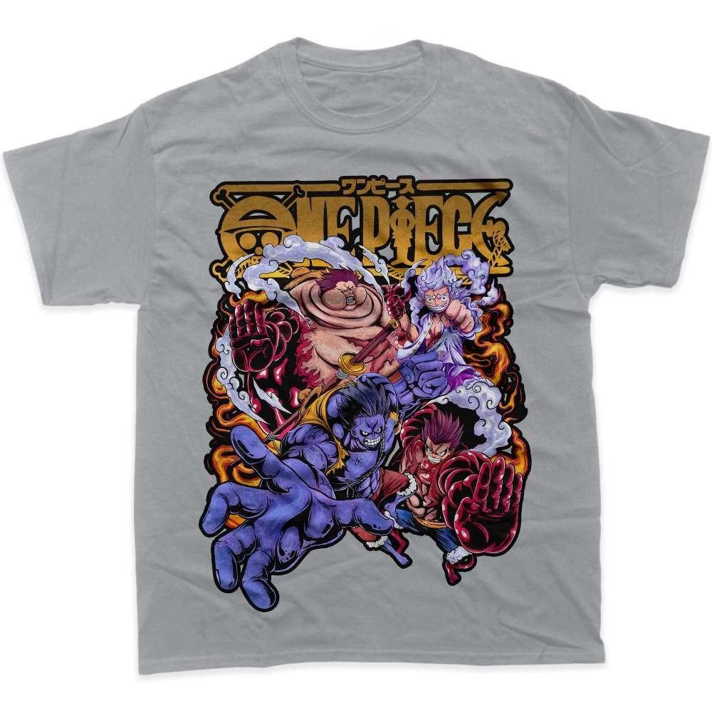 One Piece Anime Luffy Gear5 Print T Shirt Unisex Unisex Cotton Short Sleeve Summer Y2k Graphic Tee Casual Streetwear Oversized Tops