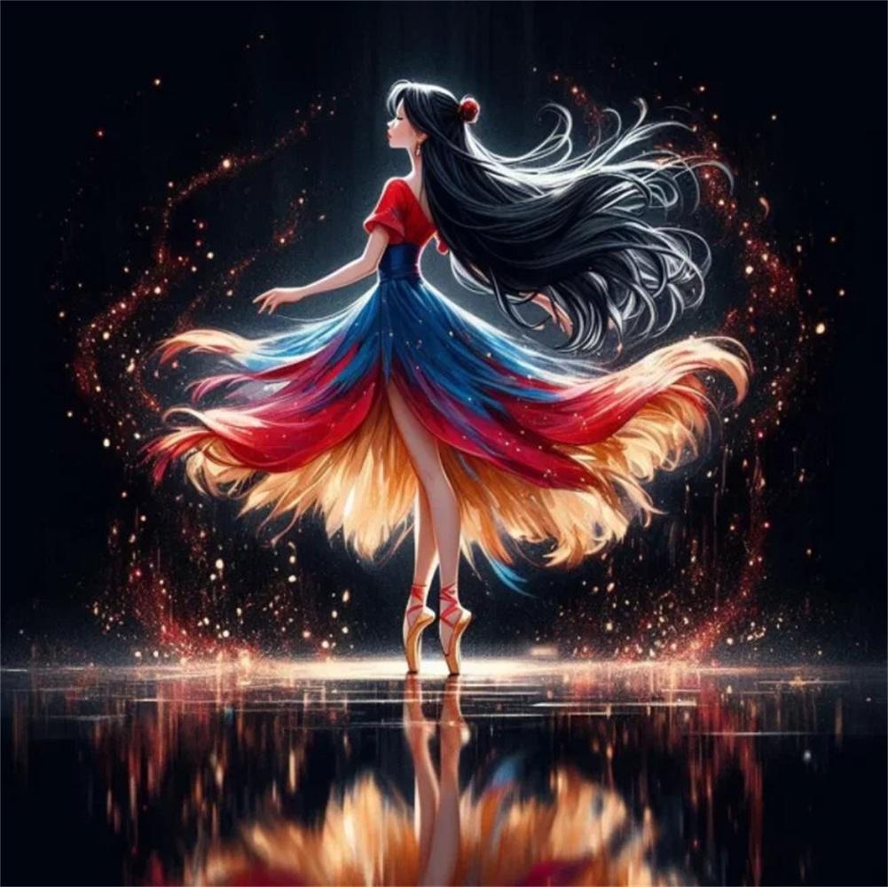 Disney 5D Diamond Painting Dancing Princesses Cross Stitch Mosaic Kit Home Decoration Wall Sticker DIY Handmade Gift
