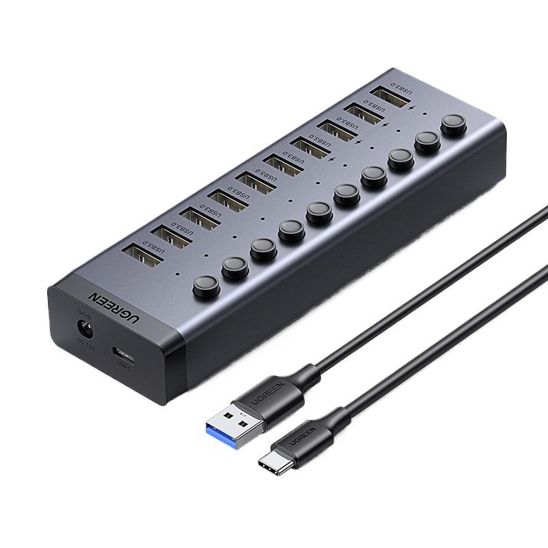 Greenlink USB 3.0 7/10-Port High-Speed Hub for Laptops