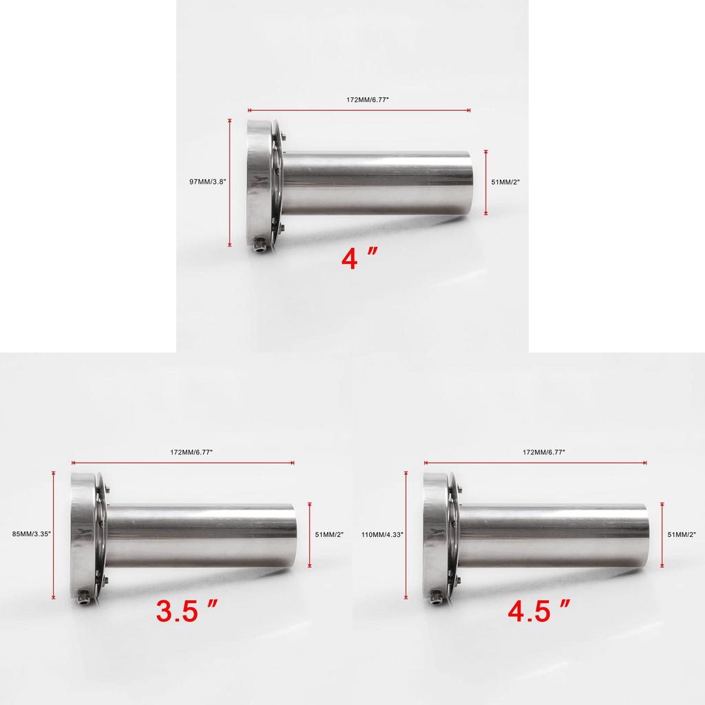 Premium Quality 4.5" Round Tip Removable Adjustable Silencer Exhaust Catback System