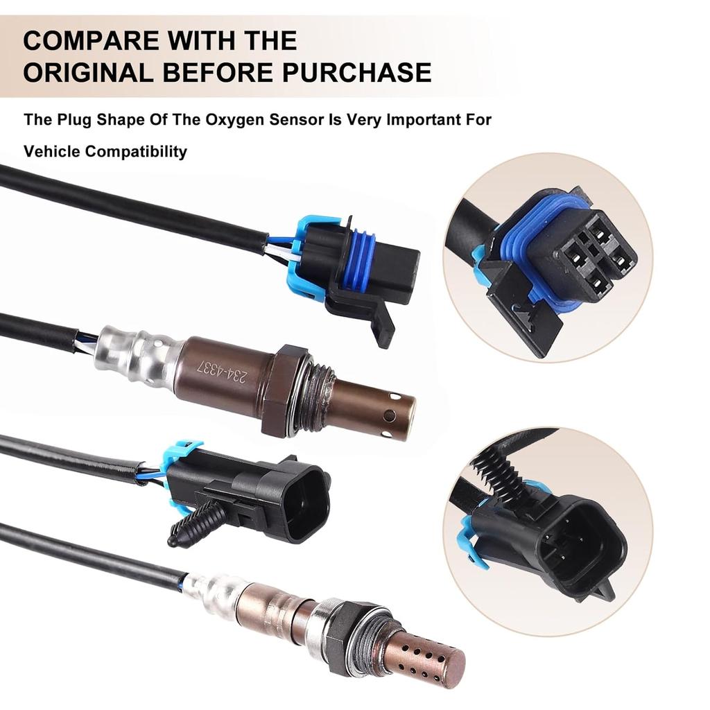 Oxygen O2 Sensor Upstream And Downstream Fits For Chevy GMC Avalanche Silverado Sierra 1500 Classic Suburban Yukon XL 1500 2500 Tahoe 4.3L 4.8L 5.3L