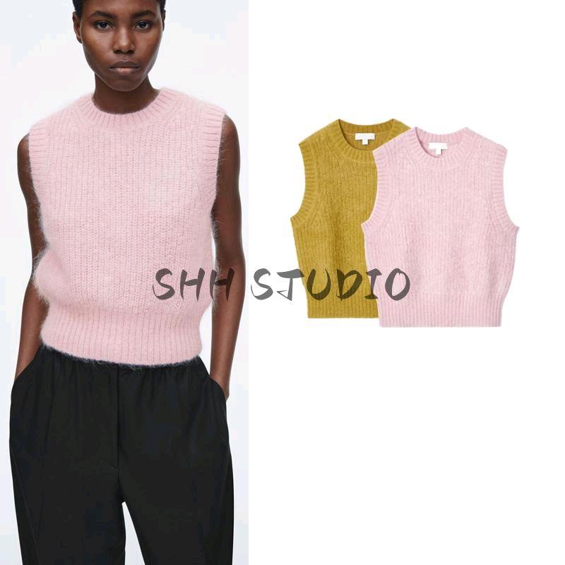 CS 25 Spring New Women's Clothing Standard Edition Short Mohair Blended Knitting Vest Jacket 1202718