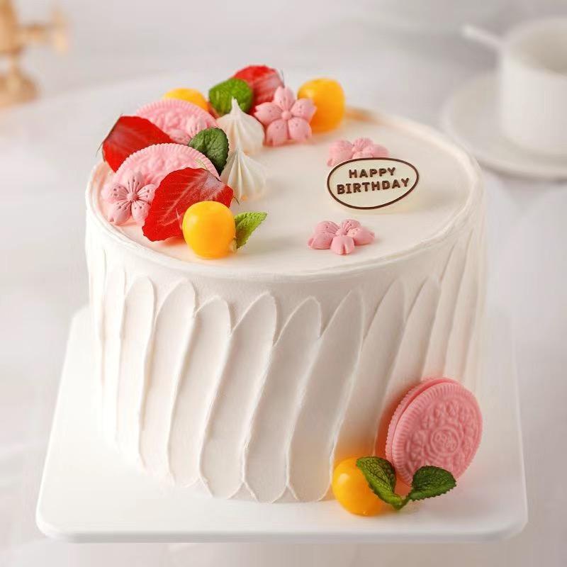 Cute Fruit Simulation Cake Model Ornaments Shop Showcase Cake Sample Display Birthday Wedding Cake Mold Decoration Shooting Prop