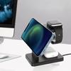 3 In 1 Magnetic Wireless Charger Stand for iPhone 16 15 14 13 Pro Max Apple Watch 1-9 AirPods Macsafe Fast Charging Station Dock