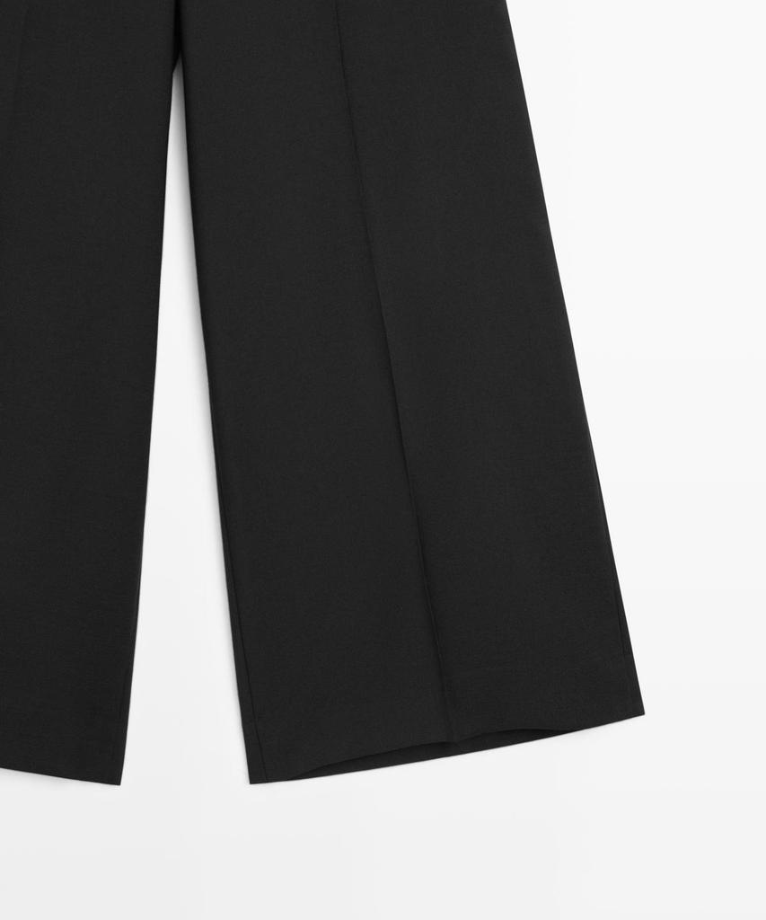 Masimodutti Wool Crop Wide Leg Pants