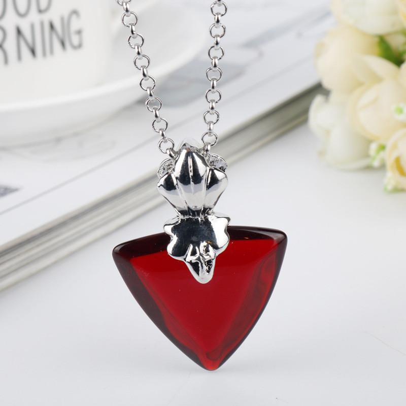 Fate Tohsaka Night Rin Necklace With Resin Heart For Cosplay Travel Or Gift Use