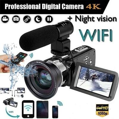 3.0 LCD kamera Full HD 1080p Fotoaparát Digitální zoom 270° otočný displej Podporuje externí mikrofon a objektiv