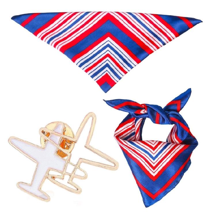 Adult Stewardess Hat+Sunglasses+Brooch Woman Sunproof Flight Attendant Hat Set