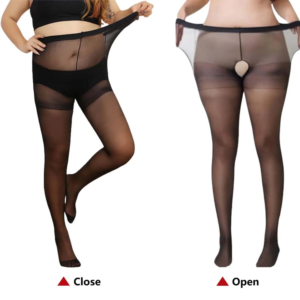 Plus Size Women Tights Big Size 3XL Sheer Elastic Slimming Panty-hose Control Tummy High Waisted Sexy Stockings Pantyhose