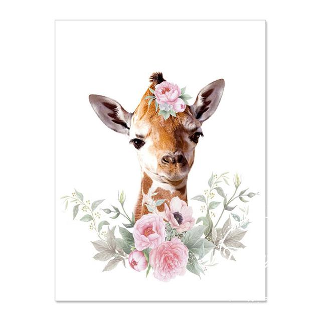 Animal Decoration Sheets Picture Wall Art Poster Children's Canvases Room Paintings For Nursery Decorative Prints Wall Posters No Frame