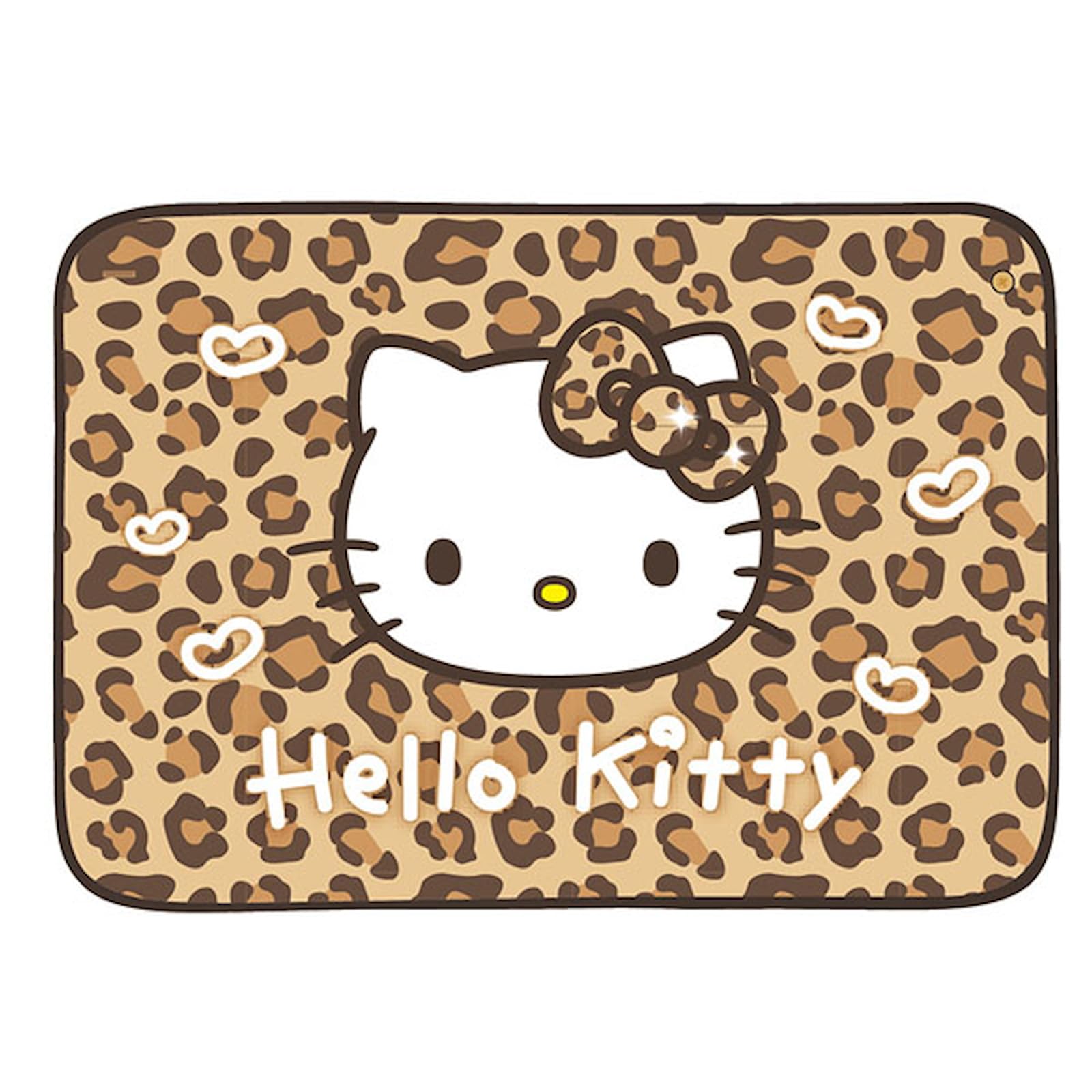 K Company Hello Kitty Fluffy Blanket (with Buttons), Brown, CFFB3-KTB