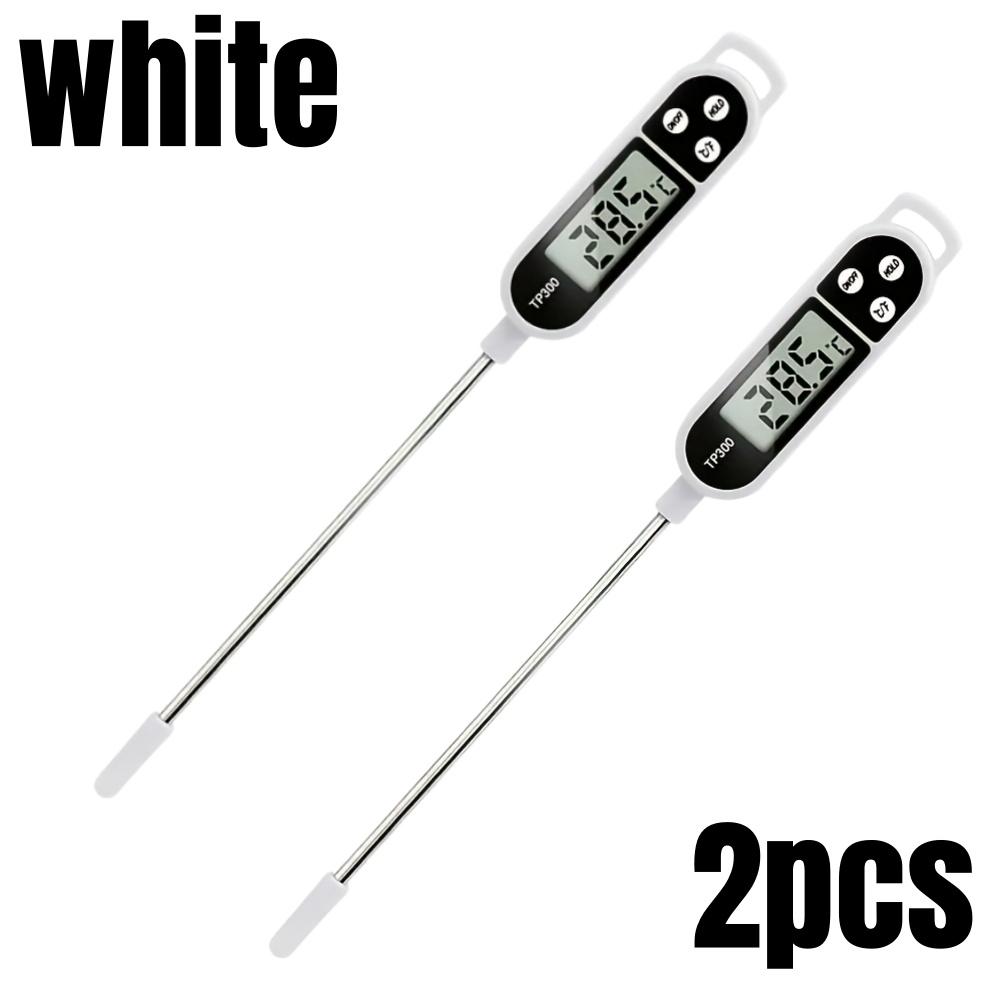 1/2pcs Digital Food Thermometer with LCD Display Meat Temperature Safety Plastic Probe for Home Cooking BBQ Use Kitchen Gadgets
