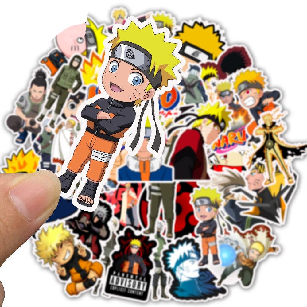 50 teile/paket Cartoon NARUTO Anime Aufkleber Laptop Skateboard Gepäck Gitarre Wasserdicht Lustige DIY Graffiti Aufkleber Kinder Spielzeug