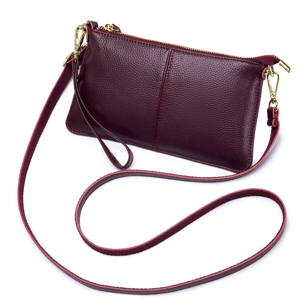 Women's Genuine Leather Crossbody & Clutch Bag: Soft Cowhide, Versatile Handbag