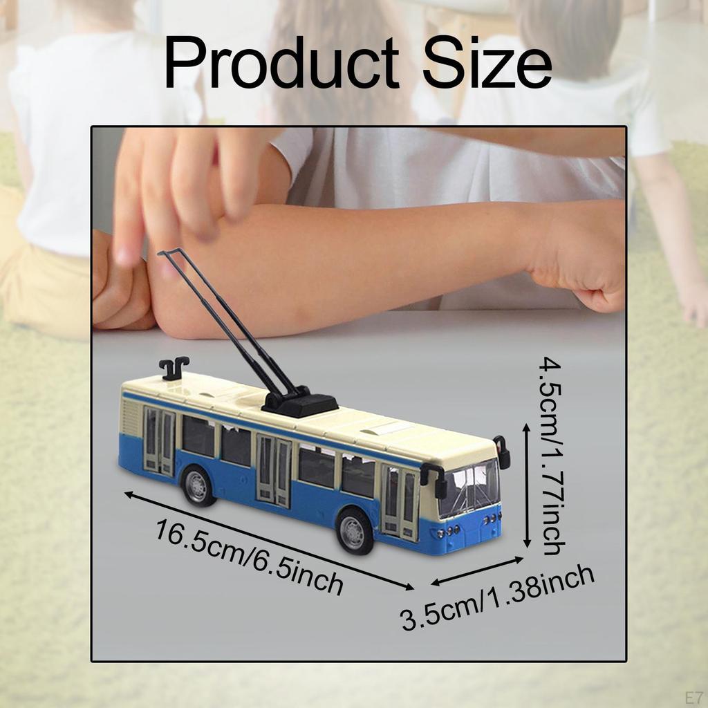 Classic Tram Model Transport Car 1:90 Scale Collectible Alloy Birthday Gifts Interactive Decor