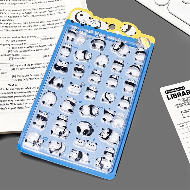 Korean Import 3D Relief Stickers Cartoon Animals Panda Cats for Scrapbooking DIY Journal Cute Stationery