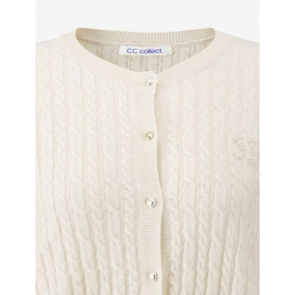 Cc Collect Cashmere Blended Cable Cardigan C254ksl142
