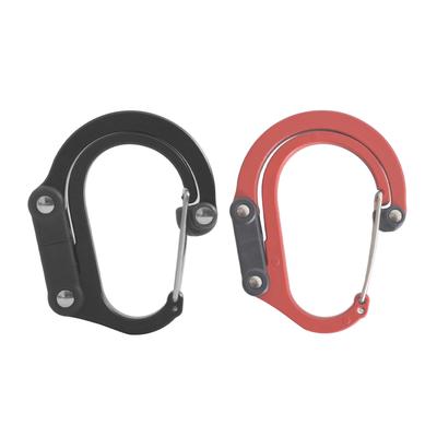 Hybride versnellingsclip - Karabijnhaak met draaibare haakclip Niet-vergrendelende sterke clips voor kamperen, vissen, wandelen, reizen, rugzakken, uitjes