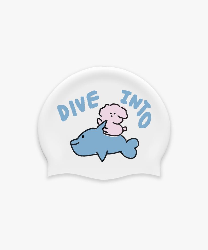 Daibeuintu Dolphin Swim Cap