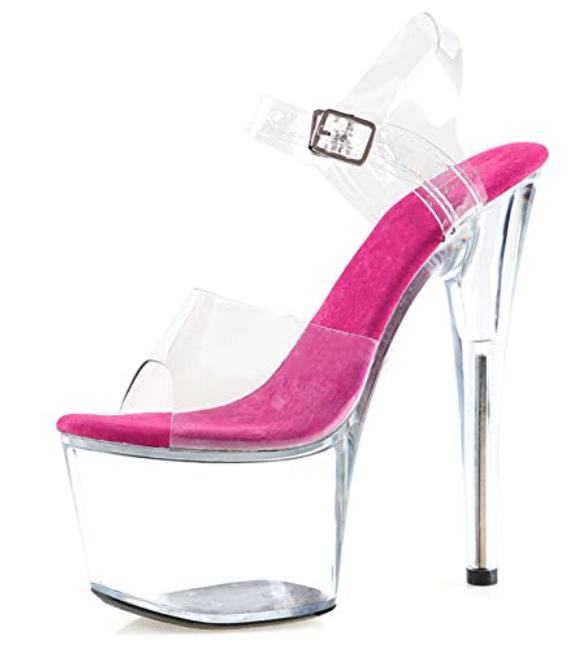 

17 см каблуки hate sky высокие водонепроницаемые сандалии на шпильках женские туфли модные блестки свадебные туфли 46 розы красного