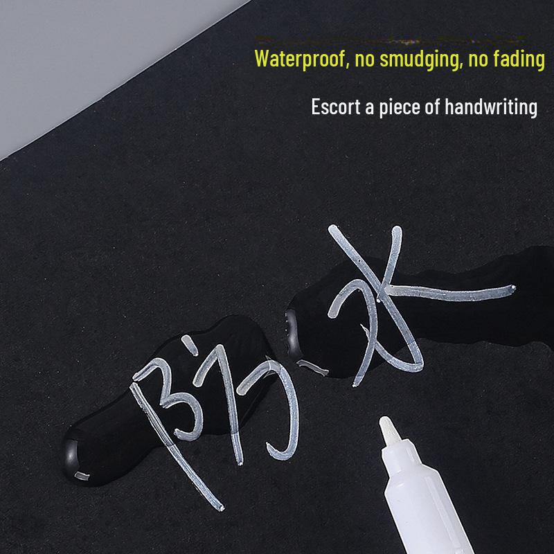 Yamark Fine White Odorless Marker Pen - Fade-Resistant for Drawing & Greeting Cards