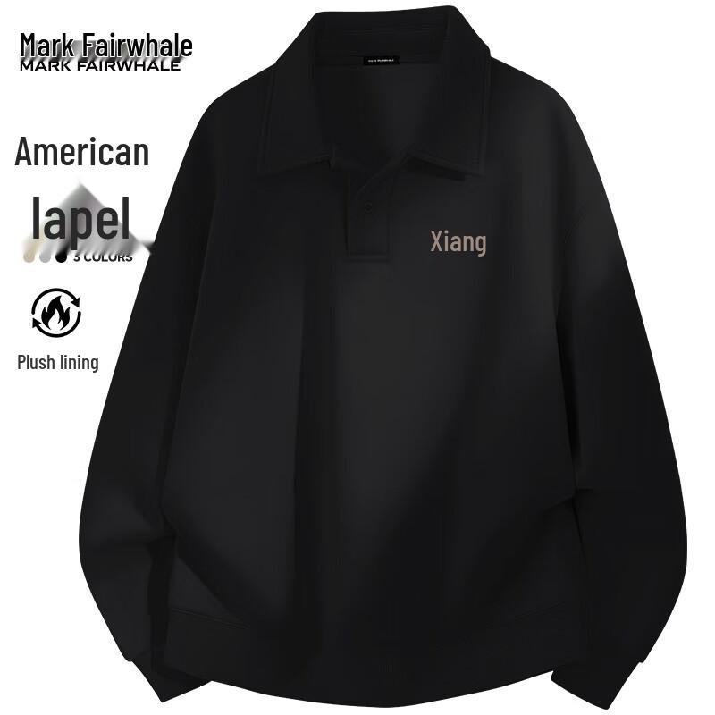 

Mark Fairwhale Men s Heavyweight Fleece Polo Sweatshirt L