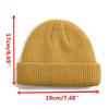 Unisex Autumn Winter Ribbed Knitted Hat Soft Cuffed Short Melon Cap Men Women Navy Style Beanie Hat