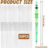 50Pcs 4.61in Stainless Steel Pen Bead Extender, Beaded Pen Supplies Rust-Resistance Stainless Steel Beads & Accessories Supplies Allowing Freedom to