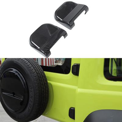 Car Exterior Tailgate Door Hinge Decoration Cover Trim For Suzuki Jimny JB64 JB74 2019-2024+ Carbon Fiber Accessories