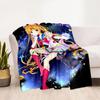 Sailor Moon Pretty Soldier Printed Blanket Ultra Lightweight Soft Plush Flannel Throws Blanket for Sofa Bed Couch Office Gifts