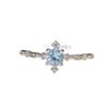 Elegant Blue Topaz Ring with S925 Silver Inlay - Fashionable Jewelry Design