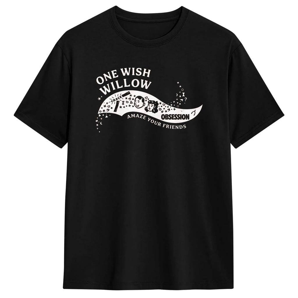One Wish Willow Obsession 2026 Maglietta 100% Cotone da Uomo Estiva Magliette Fantastica Girocollo T-shirt di Tendenza Abbigliamento Casual Oversize