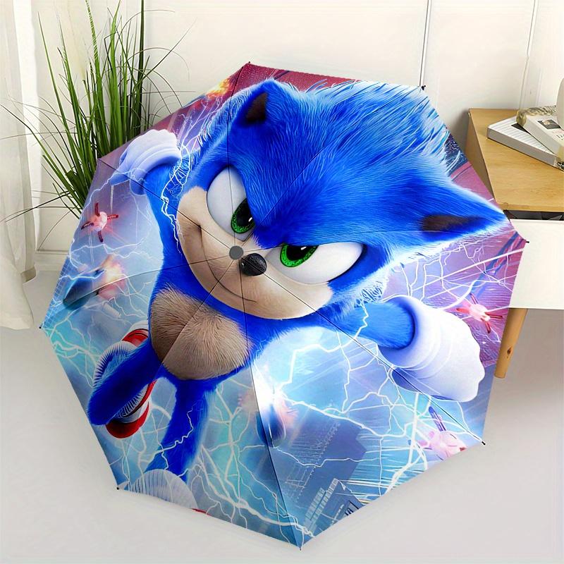 

Sonic the Hedgehog Movie Poster Roundel Wall Art DecorUmbrella, Portable 3 Fold Compact Umbrella for Men & Women, Valentine s Day Mother s D