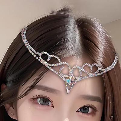 Elegante Strass Voorhoofdsketting voor Vrouwen - Boho Haaraccessoire Prom en Festivals