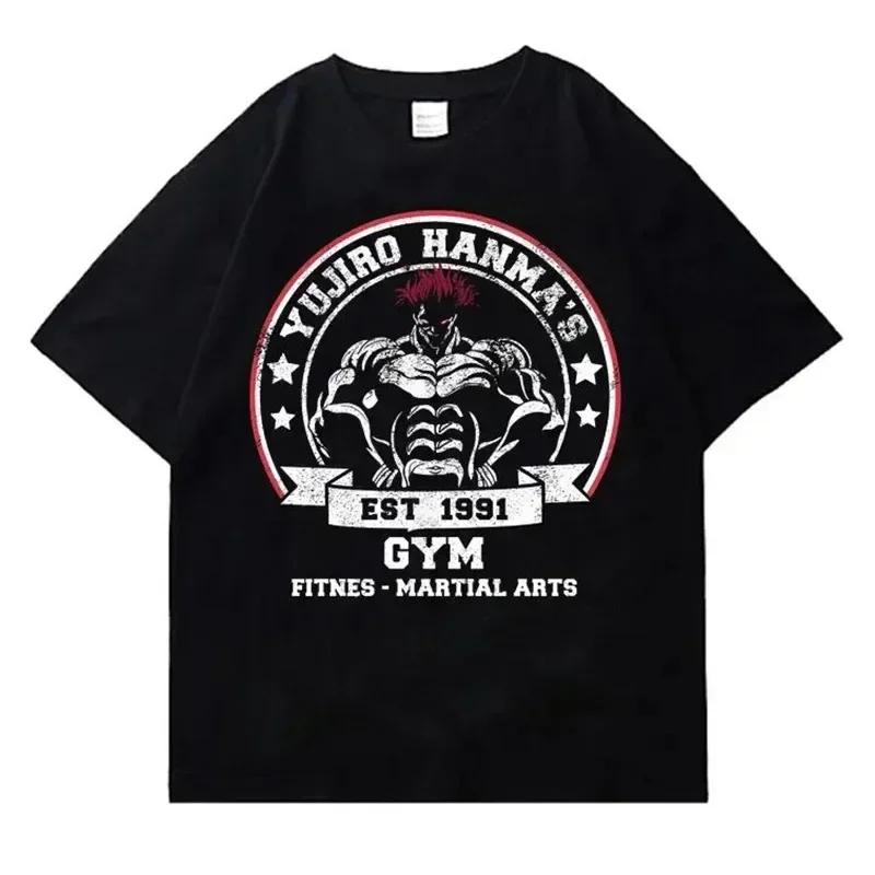 Anime Printed T-Shirt Harajuku Streetwear Summer Oversized Men Cotton Short Sleeve Tees Hip Hop Crew Neck Women Top Y2k Clothing