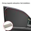Window Magnetic Suction Sunshade Curtains Summer Protection Heat Insulation Cloth Cover Foldable Front Rear Window Sun Visor