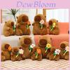 Plush Capybara Toy With Soft Pp Cotton Filling And Flower Design For Kids Birthday Gift