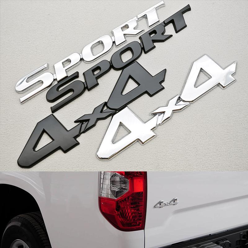3D Metal Car Rear Bumper Trunk Logo 4X4 Sport Emblem Sticker For wer1 Toyota Land Cruiser 4Runner Tacoma Tundra Hilux Fortuner 1wer