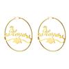 Custom Name Earrings Stainless Steel Personalized Hoop Earrings Fashionable and Exquisite Daily Party Wear Women's Jewelry