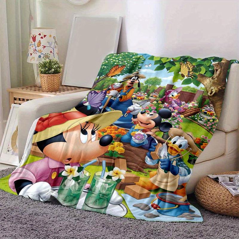 1 ks, Disney Zahradní dobrodružství Dekorační deka na domov, Flanelový přehoz na pohovku, Perfektní dárek do ložnice, obývacího pokoje, na cesty